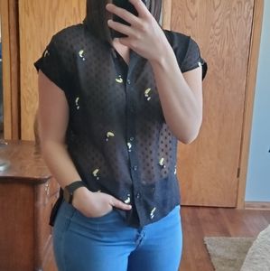 Toucan print blouse